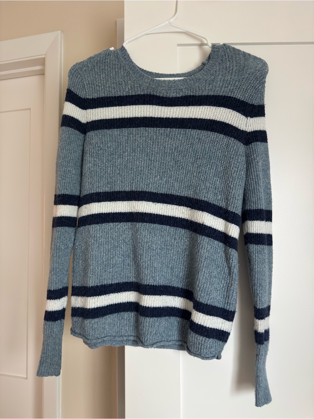 Pink Republic Blue Striped Crewneck Sweater